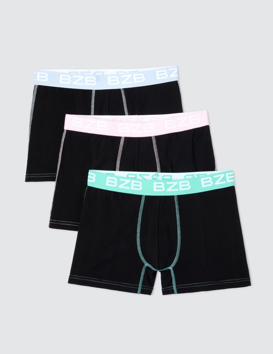 Homme BZB Sous-Vetements & Pyjama | Lot De 3 Boxers Bjorn Noir