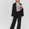 Femme BZB Pantalon | Pantalon Tailleur A Pinces Noir