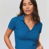 Femme BZB Tee-Shirt & Polo | T-Shirt Col Polo Bleu Fonce