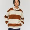 Homme BZB Sweat | Sweatshirt Avec Col Montant Zippe Camel