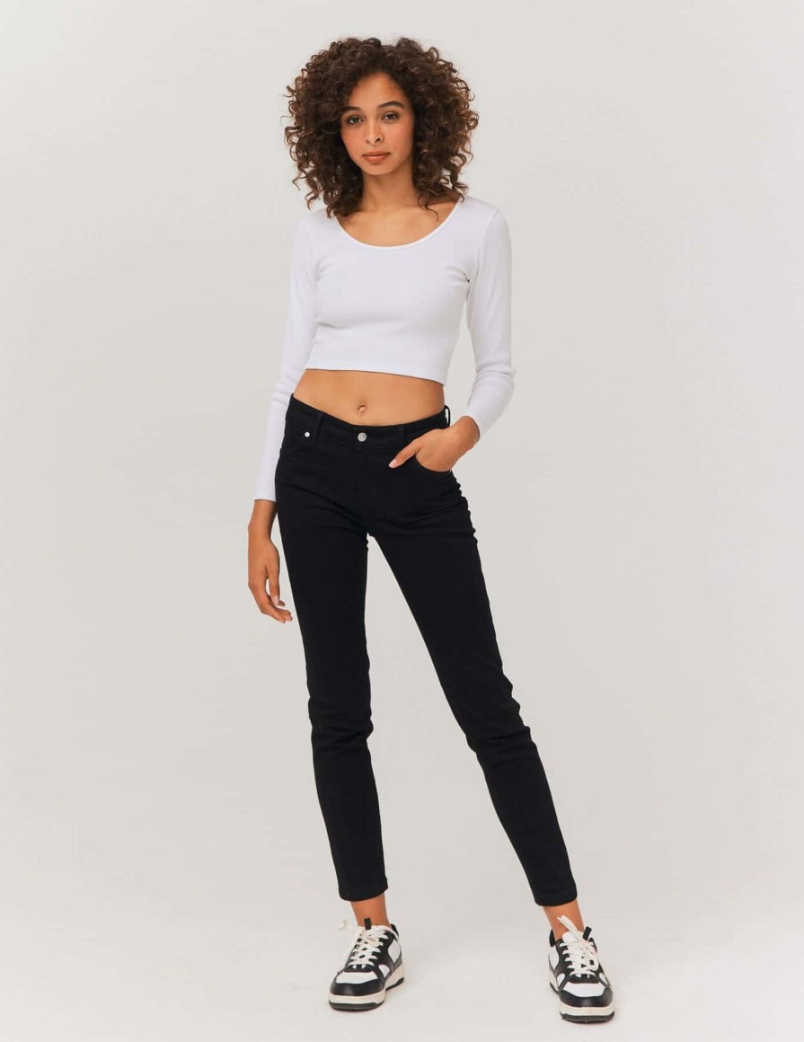 Femme BZB Jeans | Jean Skinny Taille Standard Noir