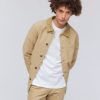 Homme BZB Veste & Blouson | Veste En Jean Col Velours Beige