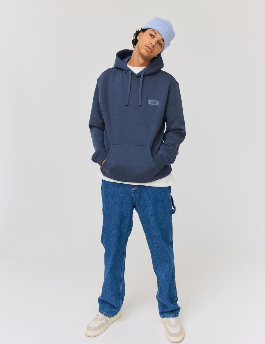 Homme BZB Sweat | Sweat A Capuche Bleu Fonce