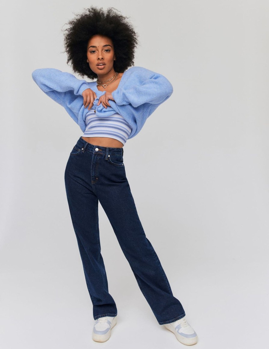 Femme BZB Jeans | Jean Straight Bleu Moyen