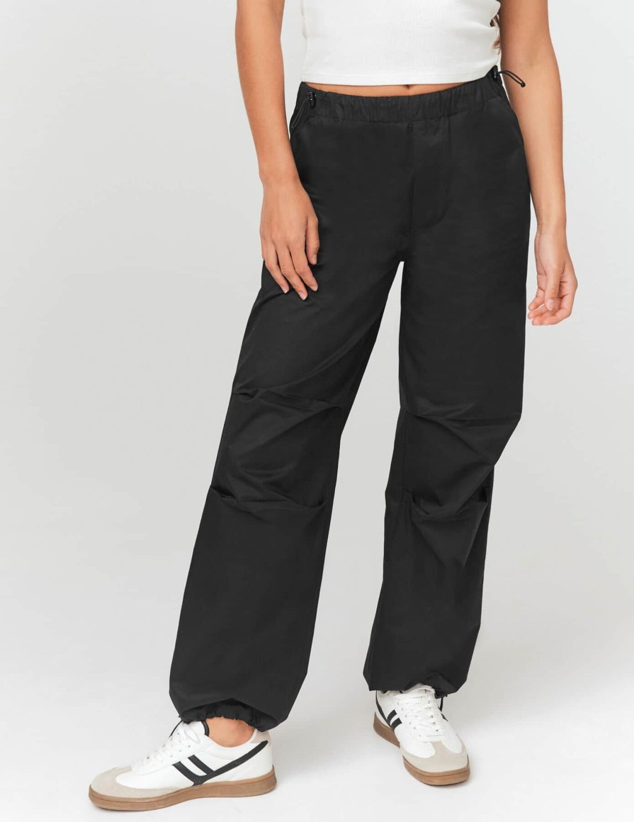 Femme BZB Pantalon | Pantalon Parachute Noir