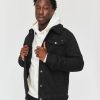 Homme BZB Veste & Blouson | Veste En Jean Col Sherpa Noir