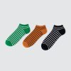 Homme BZB Chaussettes | Lot De 3 Paires De Socquettes Rayures Blanc