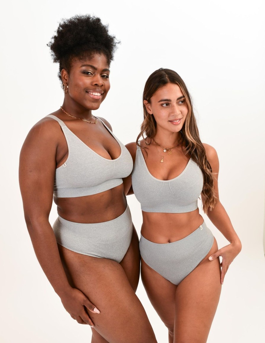 Femme BZB Sous-Vetements & Pyjama | Brassiere Sans Couture Doodie Gris Clair