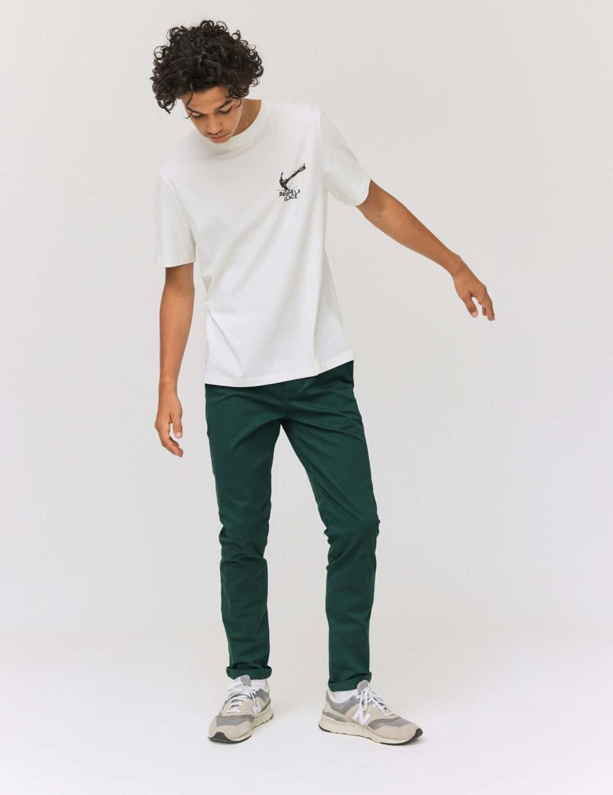 Homme BZB Pantalon | Pantalon Chino Ajuste Vert