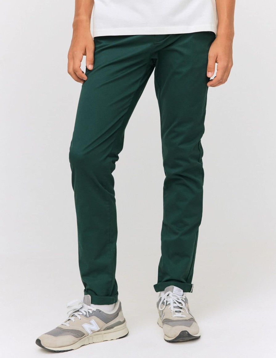 Homme BZB Pantalon | Pantalon Chino Ajuste Vert