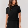 Femme BZB Tee-Shirt & Polo | T-Shirt A Strass Noir