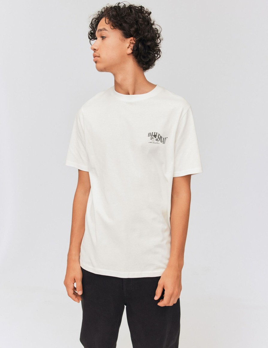 Homme BZB Tee-Shirt | T-Shirt Imprime Champignon Blanc