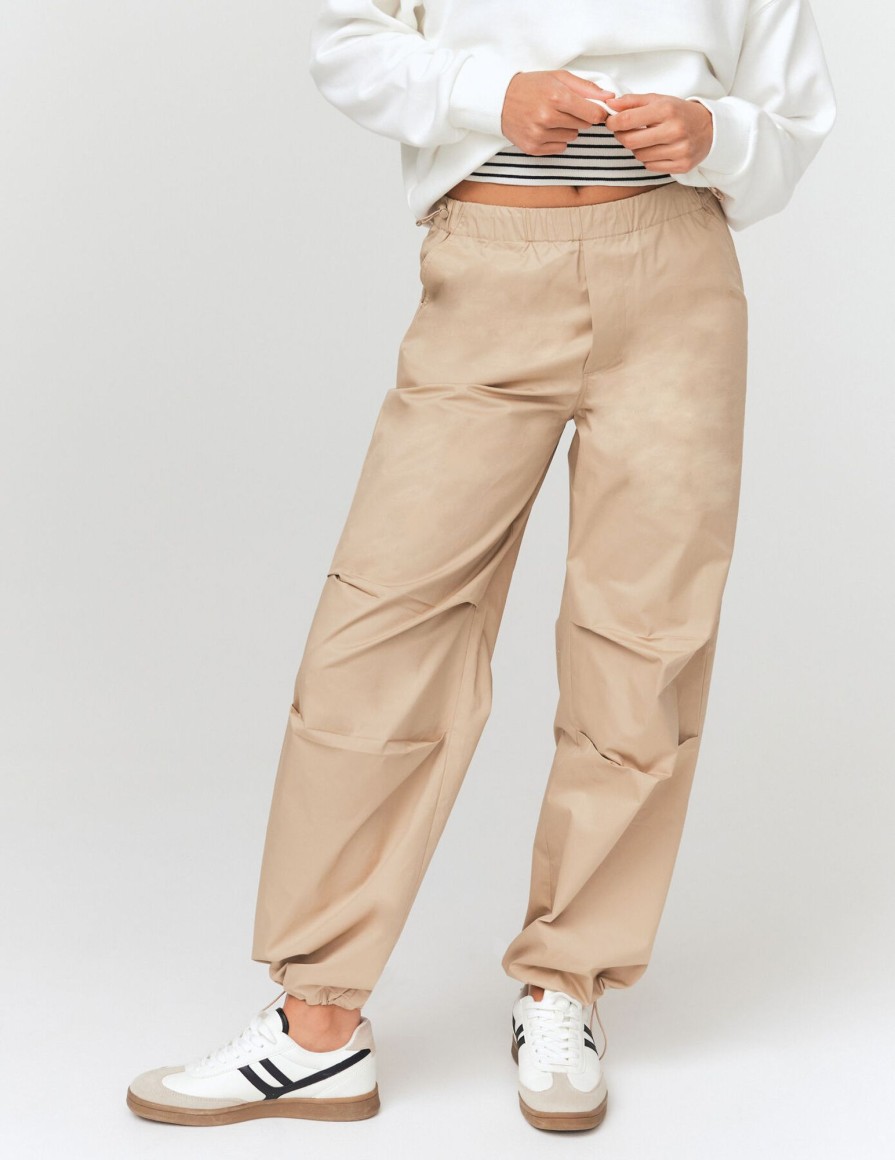 Femme BZB Pantalon | Pantalon Parachute Ecru