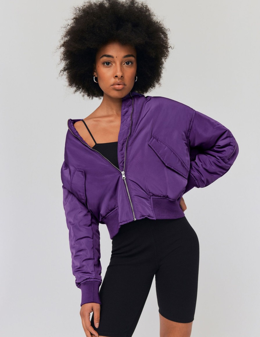 Femme BZB Veste & Blouson | Veste Bomber Violet