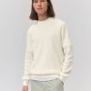 Homme BZB Pull | Pull Col Rond En Maille Blanc