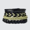 Homme BZB Bracelets | Lot De 5 Bracelets Fantaisie Noir