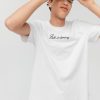 Homme BZB Tee-Shirt | T-Shirt Brode Blanc