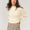 Femme BZB Pull | Pull Uni En Laine Mohair Et Alpaga Blanc