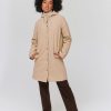 Femme BZB Manteau & Doudoune | Cire Long Deperlant Rembourrage Recycle Beige