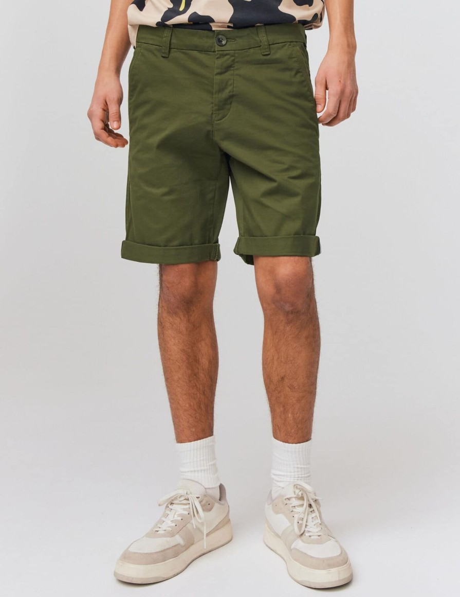 Homme BZB Bermuda | Bermuda Chino Vert Kaki