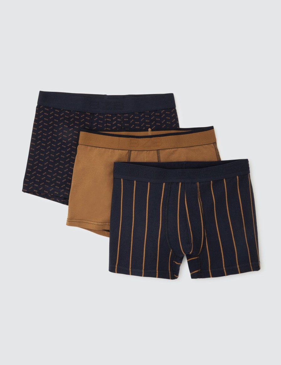 Homme BZB Sous-Vetements & Pyjama | Lot De 3 Boxers Fantaisie Baseball Camel