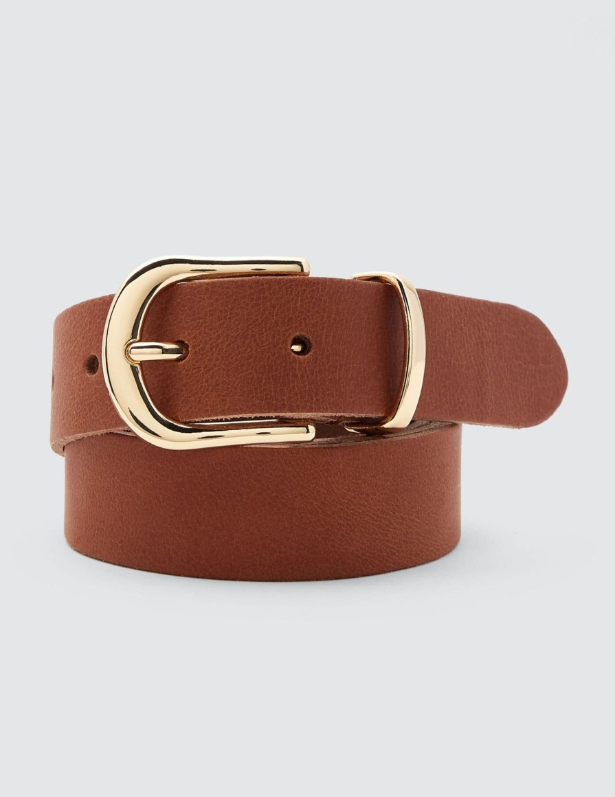 Femme BZB Ceinture | Ceinture Cuir Basique Camel