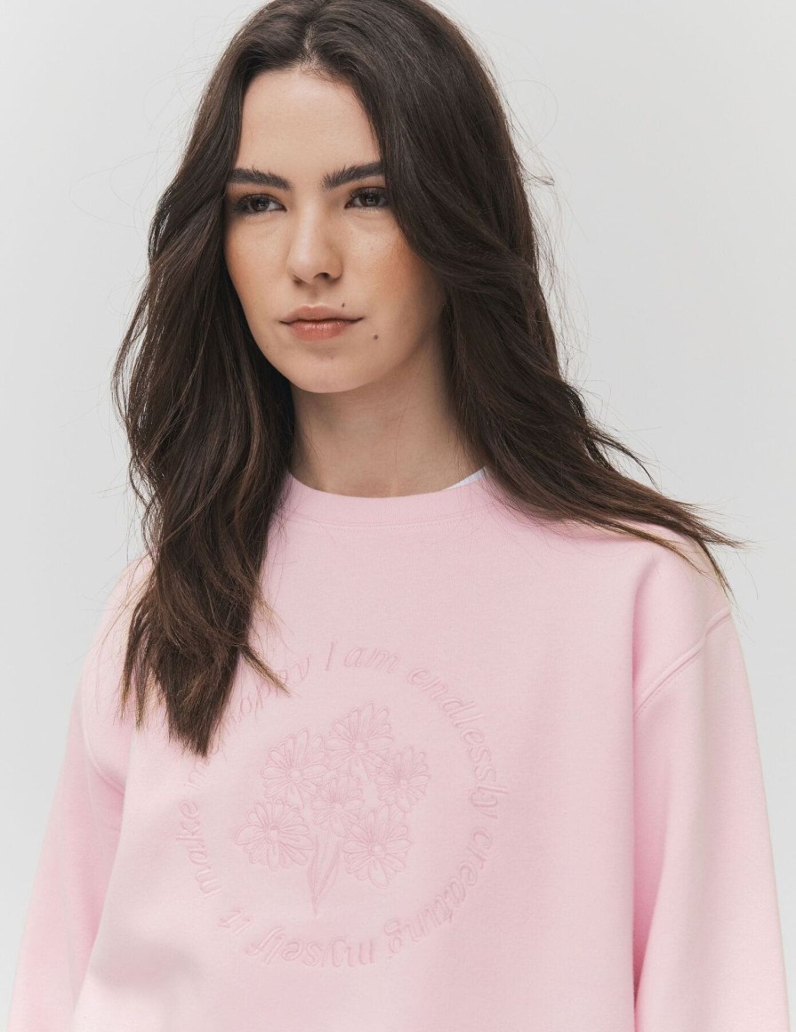 Femme BZB Sweat | Sweat Oversize Brode Lila