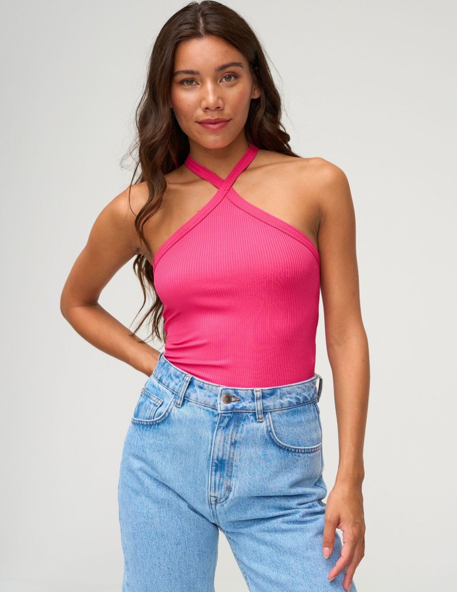 Femme BZB Top & Debardeur | Debardeur Uni Rose