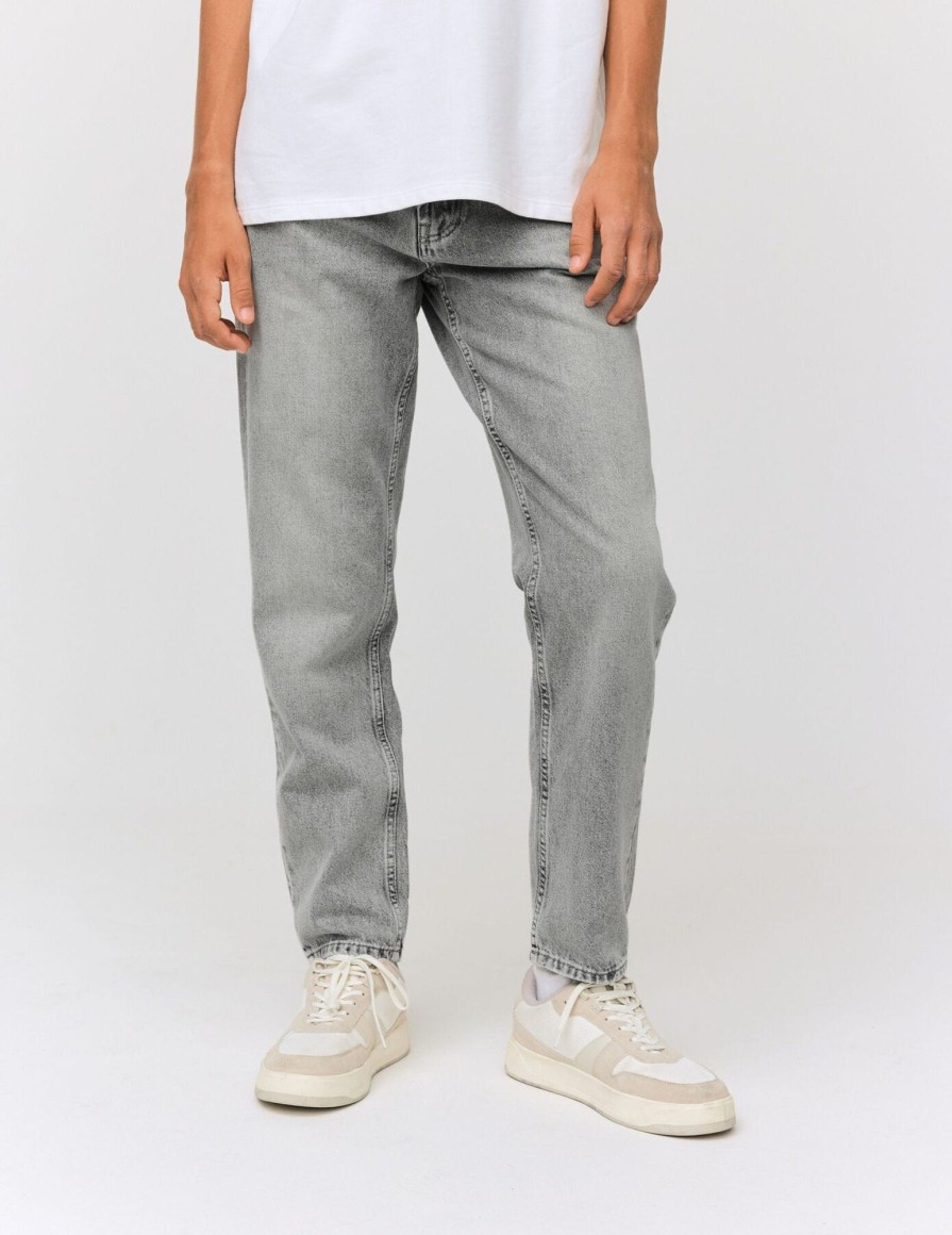 Homme BZB Jeans | Jean Relaxed Gris Gris Clair