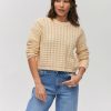 Femme BZB Pull | Pull En Crochet Uni Rose Pale