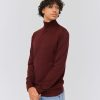 Homme BZB Pull | Pull Col Roule Bourgogne