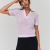 Femme BZB Tee-Shirt & Polo | Polo Ajoure Lila