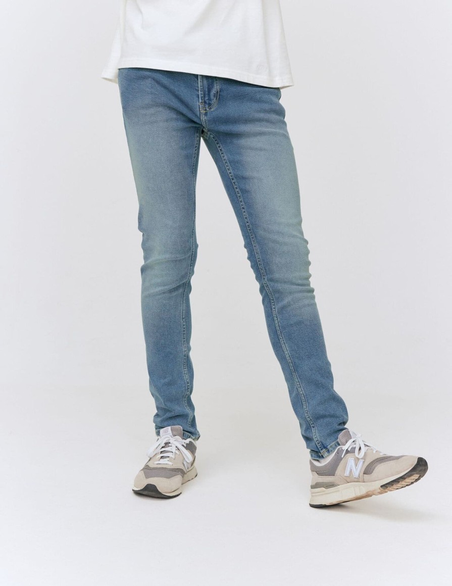 Homme BZB Jeans | Jean Slim Basique Stone Clair Bleu Moyen