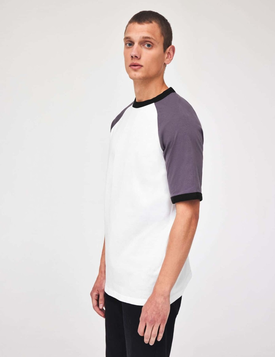 Homme BZB Tee-Shirt | T-Shirt Raglan Colorblock Violet