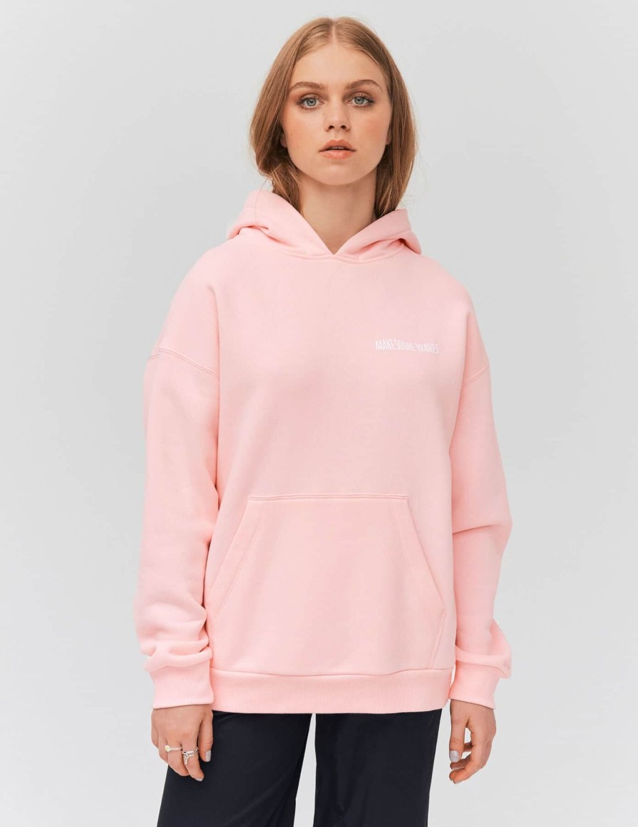 Femme BZB Sweat | Sweat Imprime Devant/Dos Oversize Rose Pale