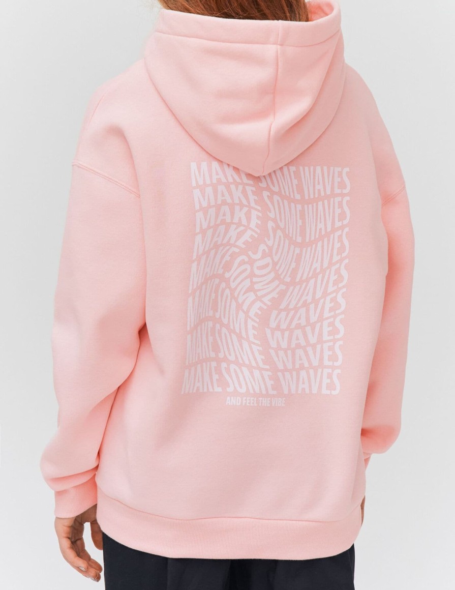 Femme BZB Sweat | Sweat Imprime Devant/Dos Oversize Rose Pale