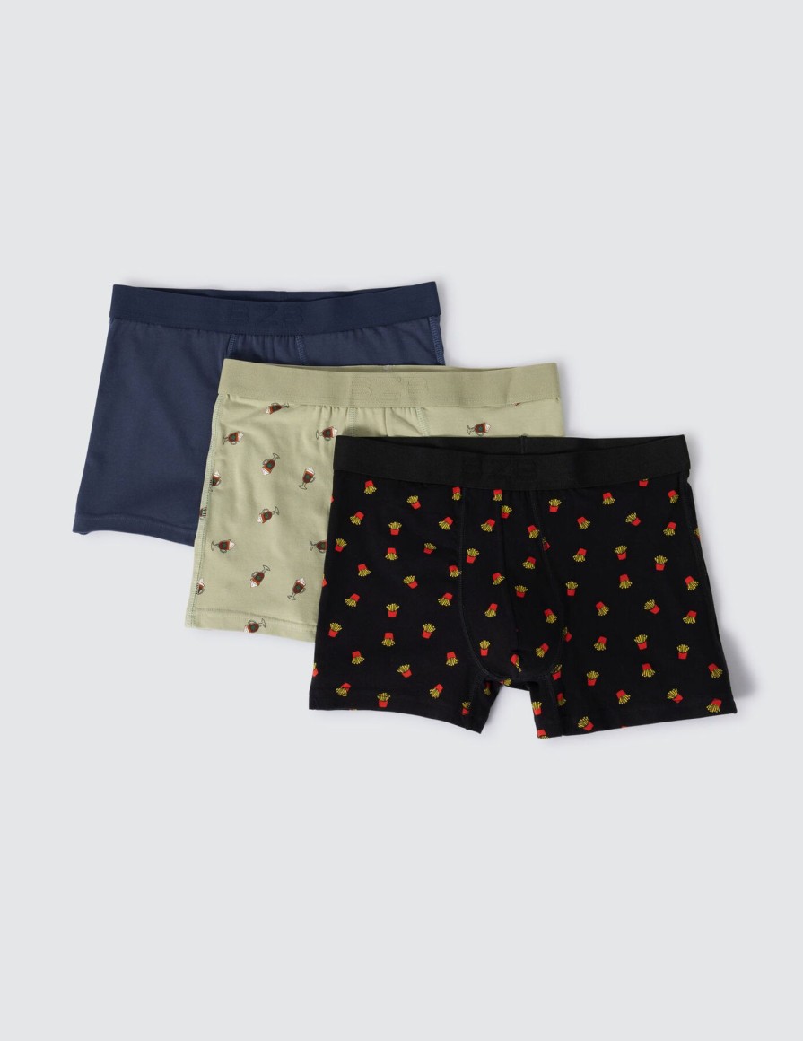 Homme BZB Sous-Vetements & Pyjama | Lot De 3 Boxers Fantaisie Multicolore