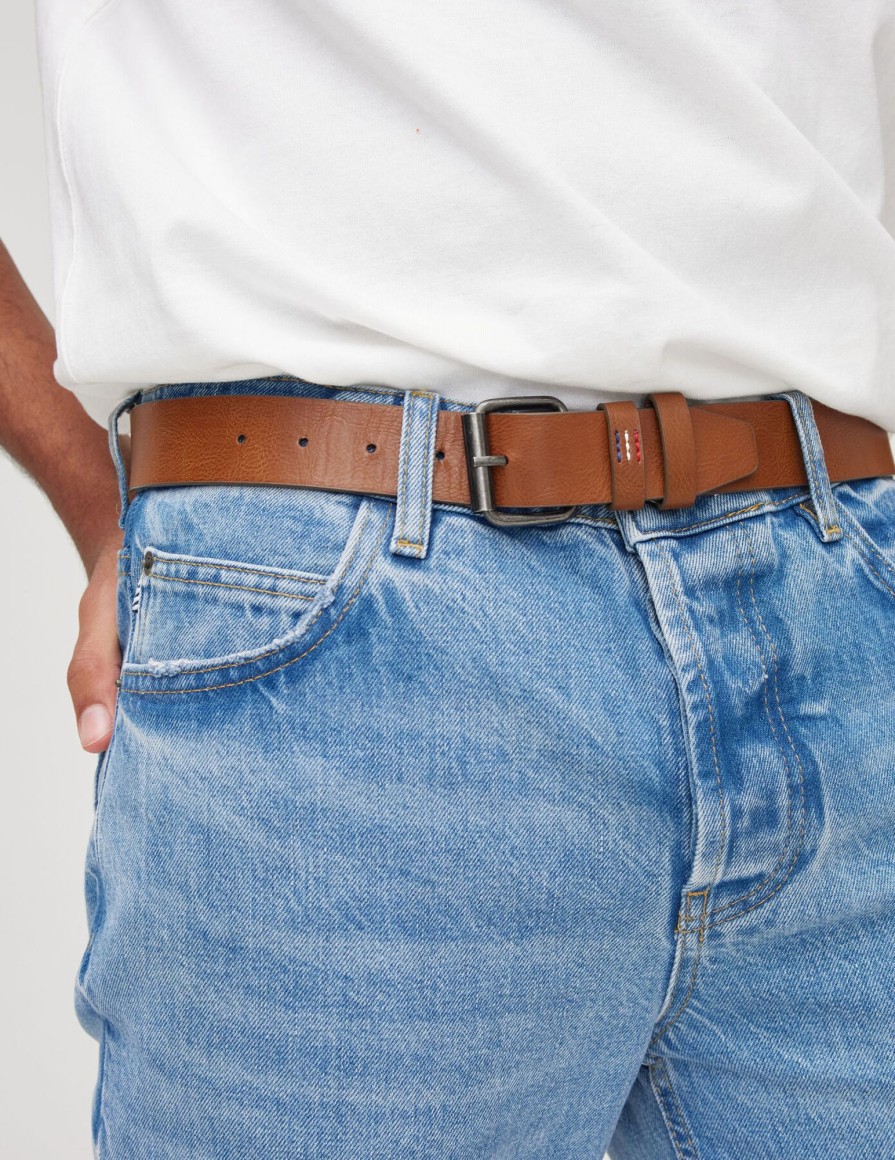 Homme BZB Ceinture | Ceinture A Boucle Camel