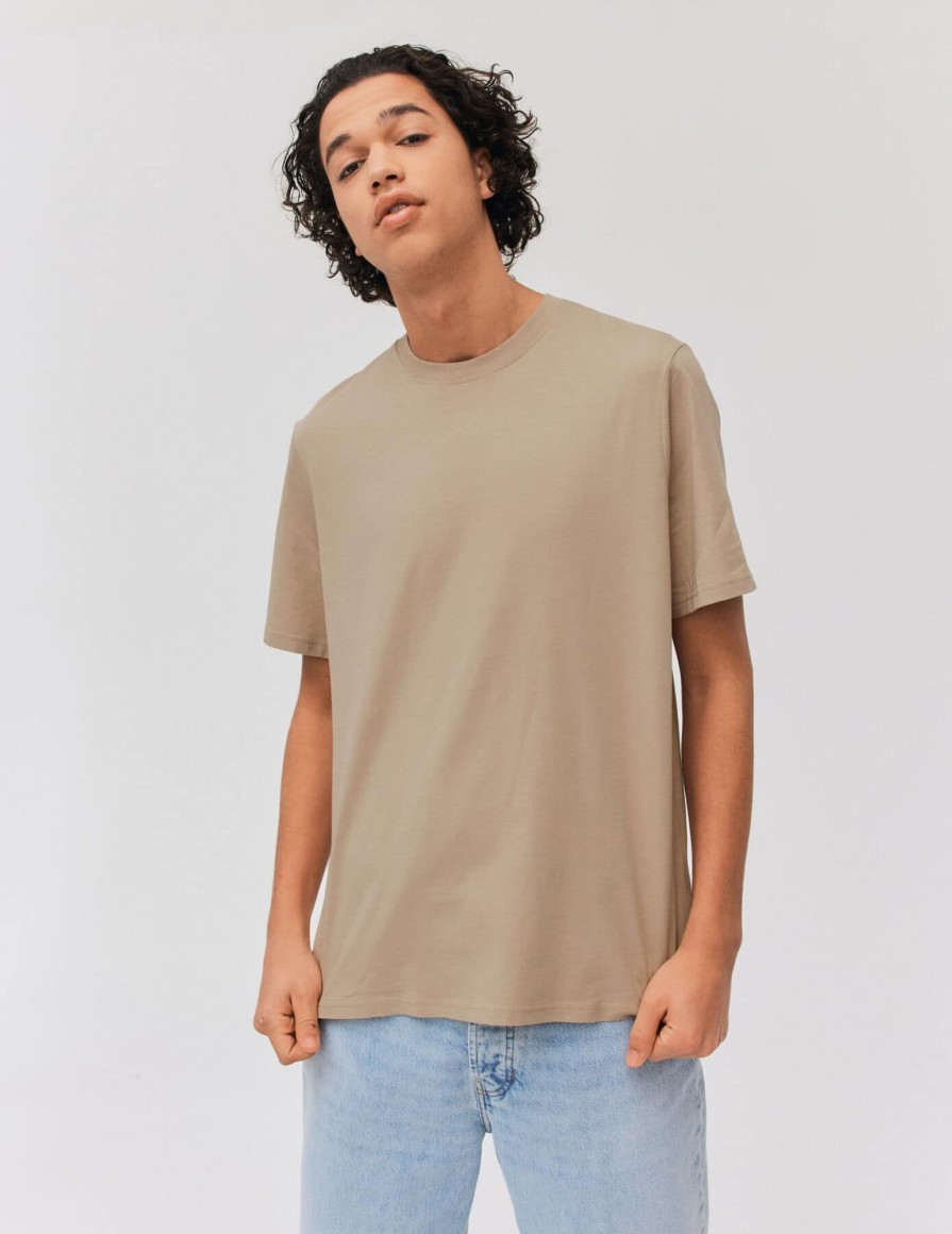 Homme BZB Tee-Shirt | T-Shirt Basique Beige