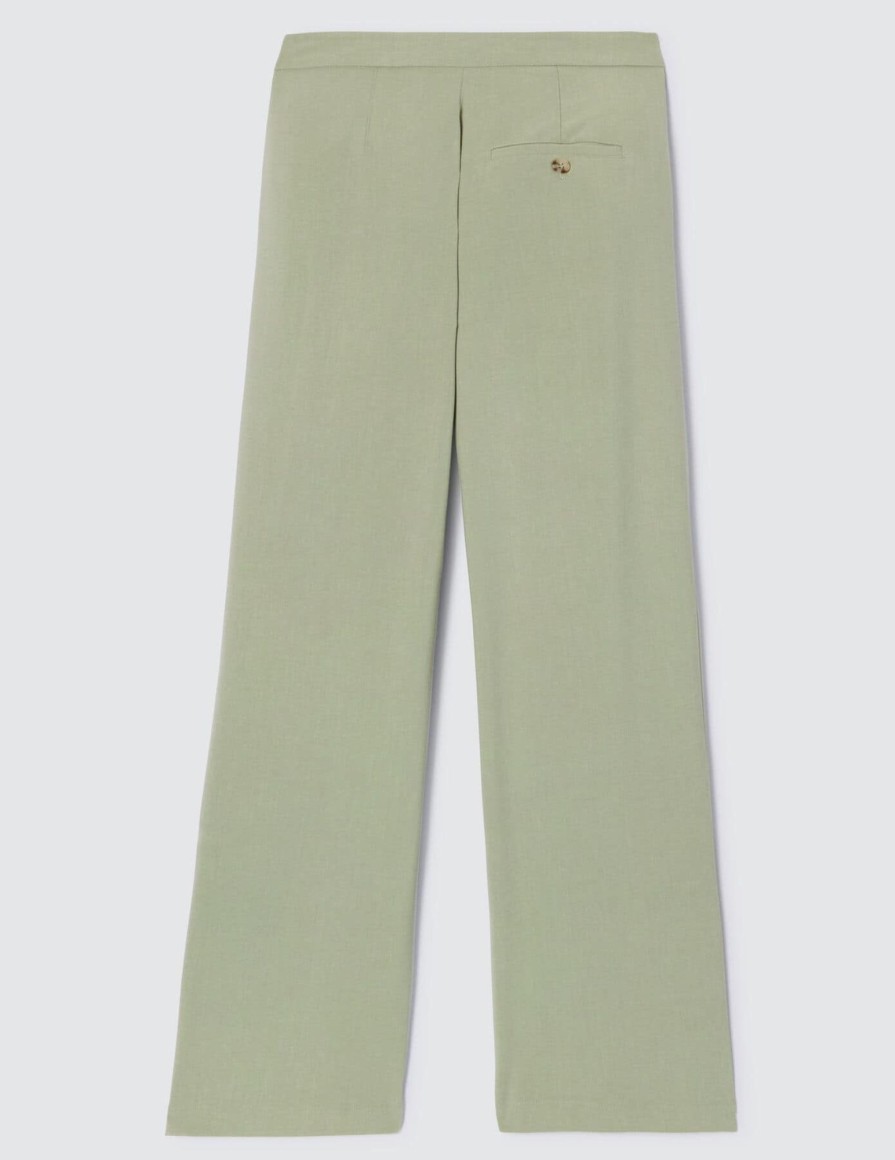 Femme BZB Pantalon | Pantalon Tailleur Vert Clair