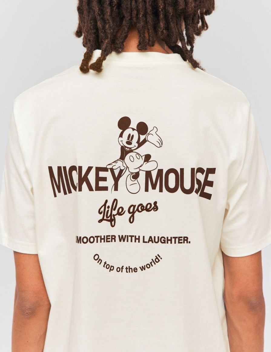 Homme BZB Tee-Shirt | T-Shirt Collab Mickey Mouse Blanc