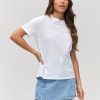 Femme BZB Tee-Shirt & Polo | T-Shirt Basique Uni Blanc