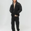 Homme BZB Manteau & Doudoune | Doudoune Sherpa A Capuche Noir