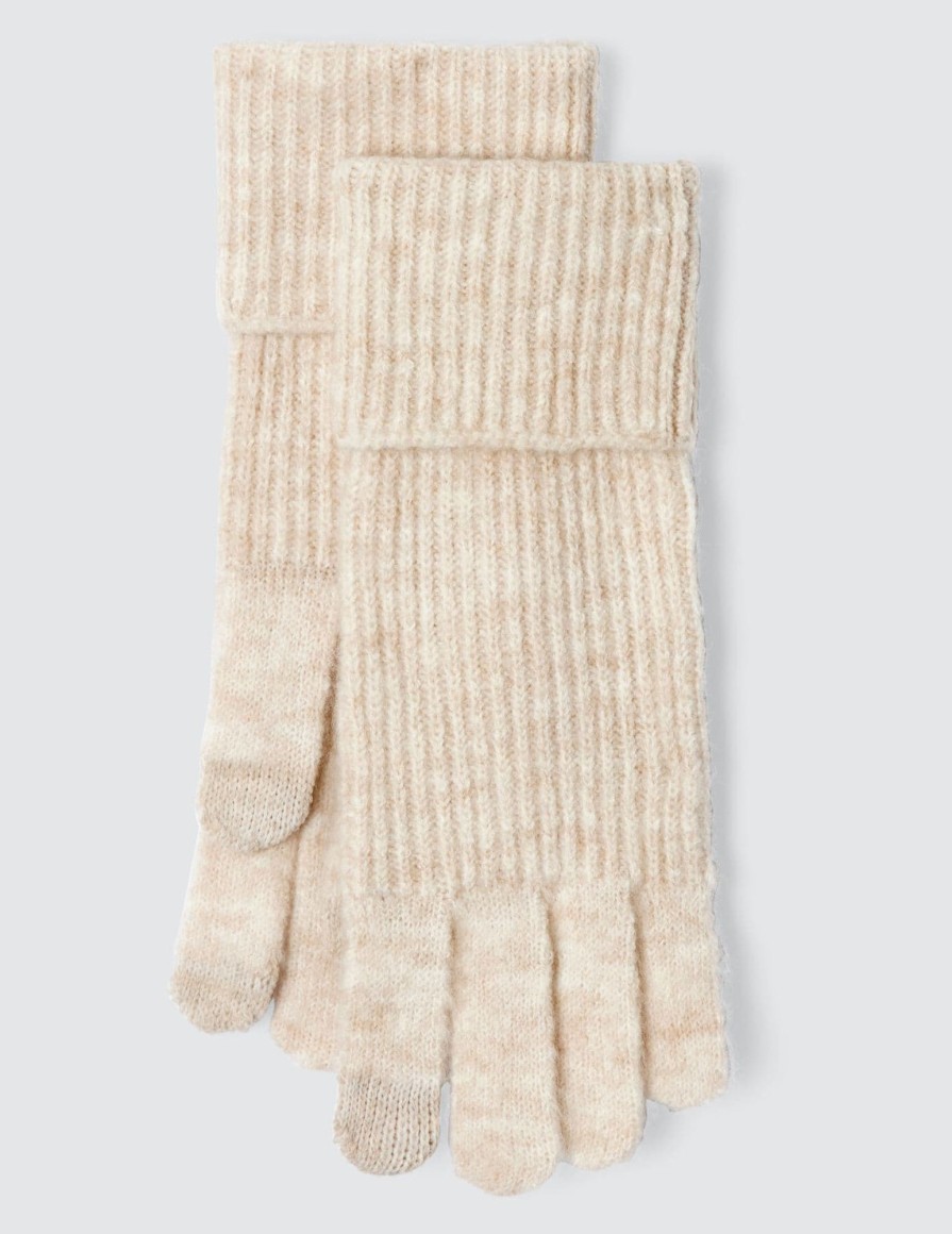 Femme BZB Echarpes Bonnets Gants | Gants Tactiles Cote Beige