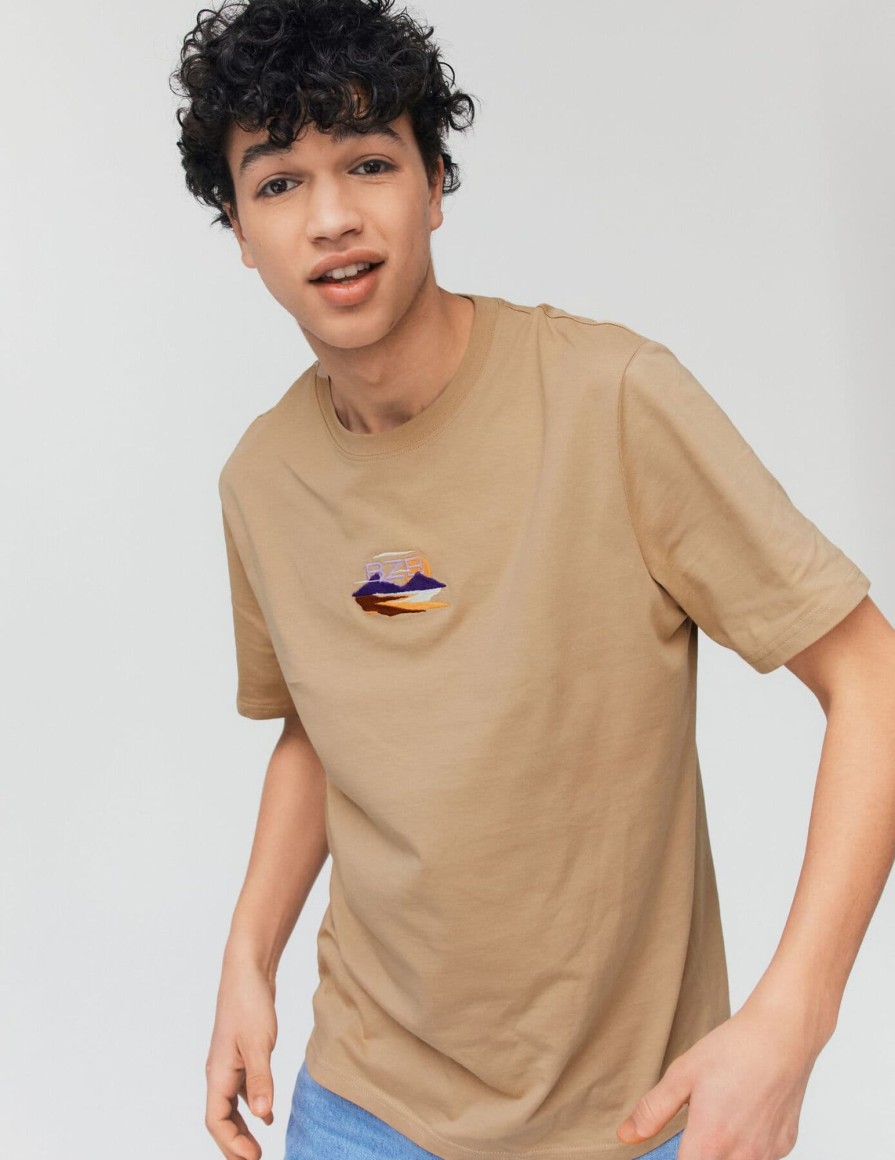 Homme BZB Tee-Shirt | T-Shirt Brode Beige