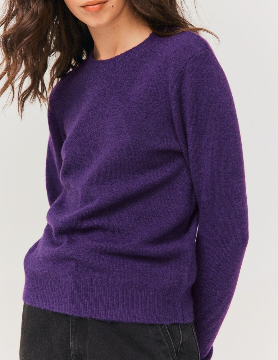 Femme BZB Pull | Pull Col Rond Uni Violet