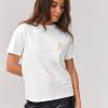 Femme BZB Tee-Shirt & Polo | T-Shirt Brode Coupette Blanc