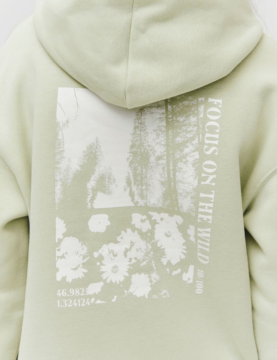 Femme BZB Sweat | Sweat Oversize Photoprint Vert Clair