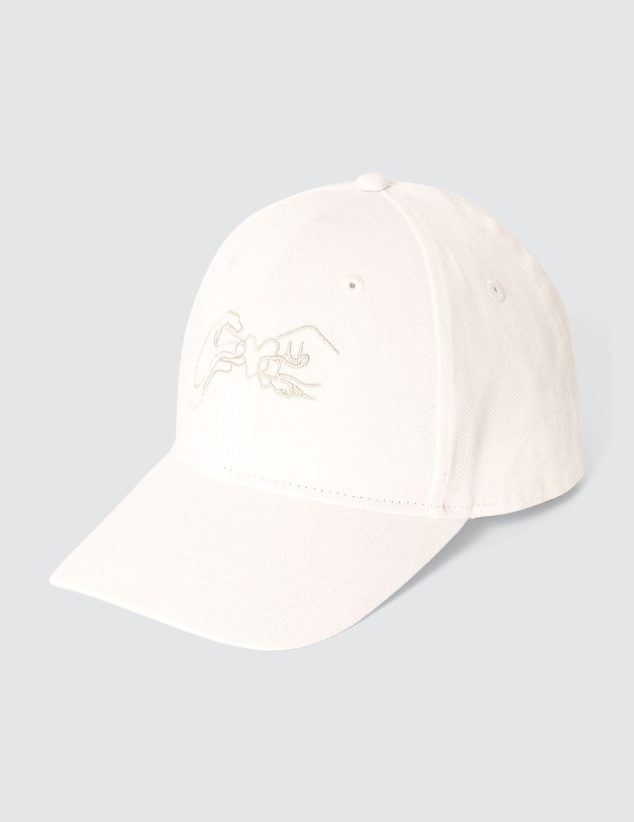 Femme BZB Casquettes & Bob | Casquette Uni Brodee Blanc