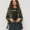 Femme BZB Veste & Blouson | Blouson Perfecto En Simili Cuir Noir